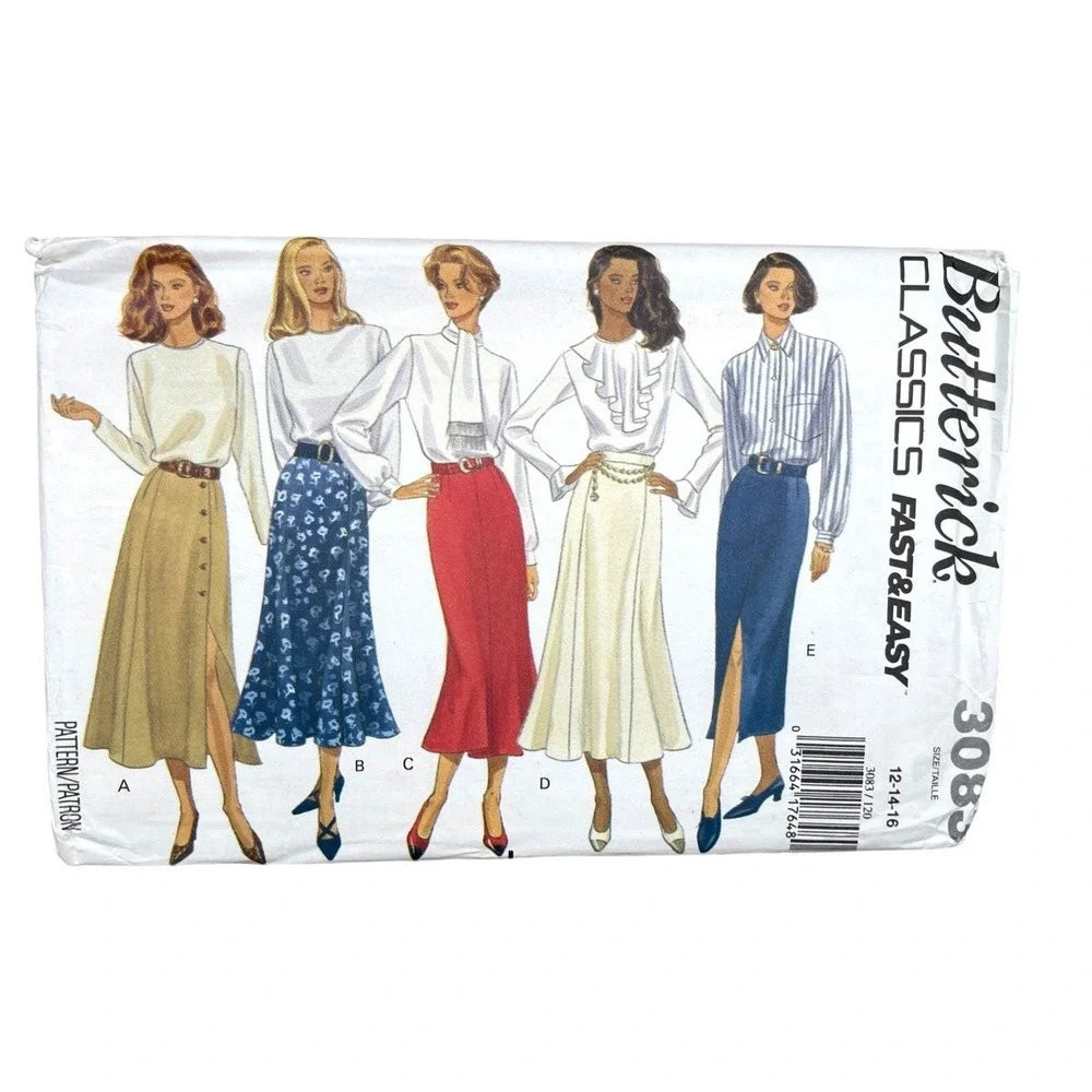 Butterick Sewing Pattern 3083 Skirt Petite‎ Misses Size 12-16